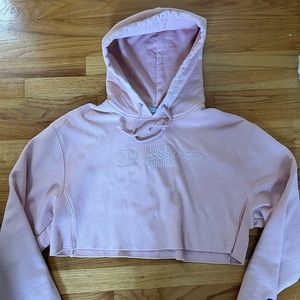 Pink cropped hoodie
